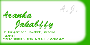 aranka jakabffy business card